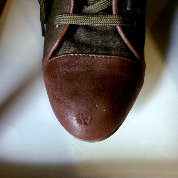 Lace up army style wedges - Picture 6 of 7